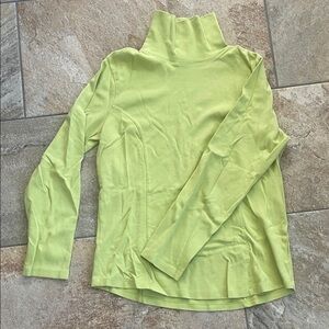 Coldwater Creek Lime Green Long-Sleeve Turtleneck Top
